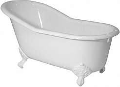 Фэма Чугунная ванна "Gracia", ножки белые, покрытие RAL, металлик – фотография-1