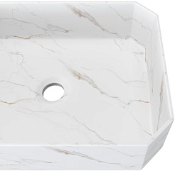 Teymi Раковина накладная Netta 50 T51205 белый мрамор – фотография-4