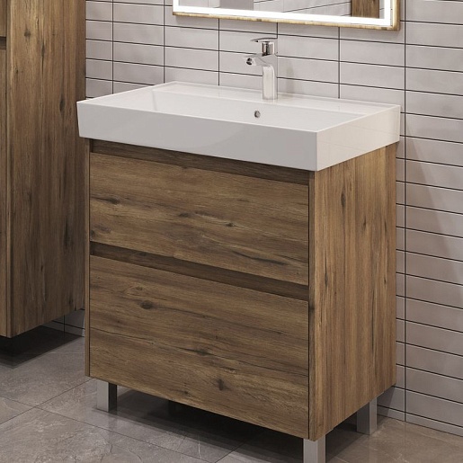 Aquanet Тумба с раковиной Nova Lite 2.0 75 дуб рустикальный – картинка-3
