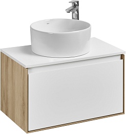 Акватон Столешница под раковину Либерти 70 белая – фотография-3