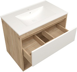 Teymi Фасад для тумбы Vitra 75 Волна белый – фотография-4