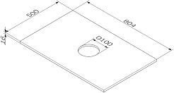 Am.Pm Столешница Func 80x50 темное дерево – фотография-3