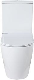 Azario Унитаз-компакт Grado AZ-2141 безободковый с бачком с сиденьем микролифт белый – фотография-3