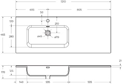 BelBagno Тумба с раковиной Etna 120 L подвесная бежевая матовая – фотография-15