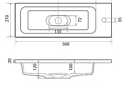 Jorno Тумба с раковиной Modul 50 белая глянцевая – фотография-7