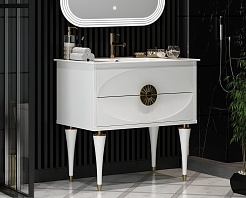 Opadiris Мебель для ванной Ибица 90 белая/золото – фотография-4