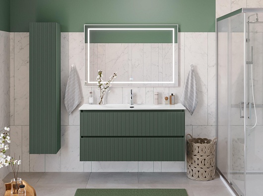 BelBagno Тумба с раковиной Uno 120 подвесная Еловый матовый с раковиной BB-8099-120 – картинка-13