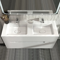 Jorno Тумба с раковиной Modul 120 белая глянцевая – фотография-2