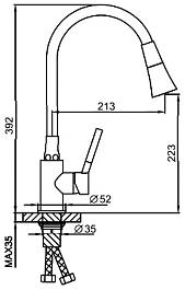 Frap Смеситель для кухни H44 F4044-9 оружейная сталь – фотография-3