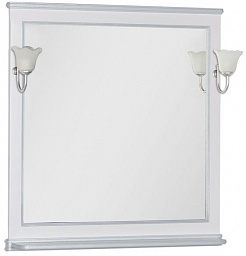Aquanet Зеркало Валенса 90 белый краколет/серебро (180040) – фотография-1