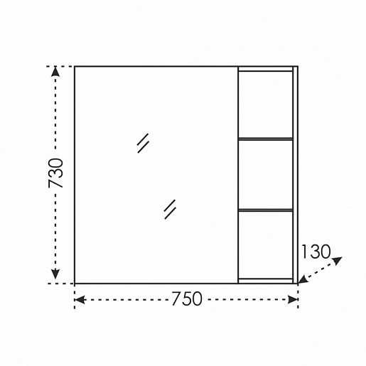 СанТа Мебель для ванной Сатурн 75, 2 двери – фотография-4