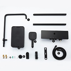 Gappo Душевая стойка G96 G2496-16 черная – фотография-3