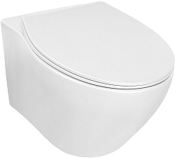 Azario Унитаз подвесной Keras white AZ-99046W безободковый белый – фотография-3