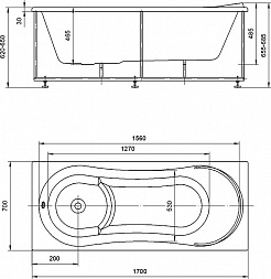 Aquatek Акриловая ванна Афродита 170x70 – фотография-6