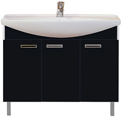 Misty Тумба для умывальника Джулия 105 черная – фотография-1