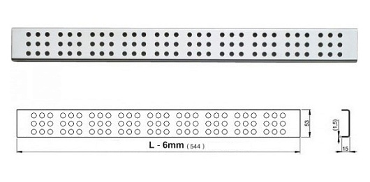 Alcaplast Решетка "Cube 550L" глянцевая – фотография-2