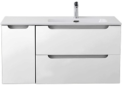 BelBagno Мебель для ванной Etna 100 R подвесная белая матовая – фотография-5