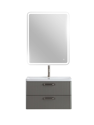 BelBagno Тумба под раковину Due 80 без ручек подвесная Сатин – фотография-14