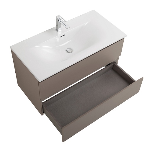 BelBagno Тумба под раковину Kraft 90 подвесная Бежевый матовый – фотография-2