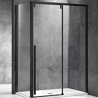 Vincea Душевой уголок Lugano 120x100 VSR-1L1012CLB-1 профиль черный стекло прозрачное