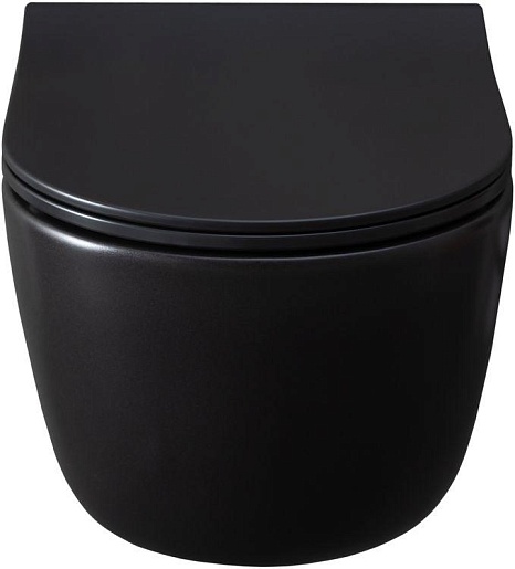 Allen Brau Унитаз подвесной Priority 4.31002.31 чёрный матовый с крышкой 4.31004.31 – фотография-6