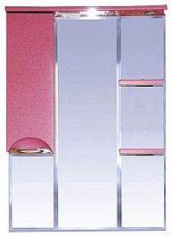 Misty Зеркальный шкаф Жасмин 75 L розовый, пленка  – фотография-1