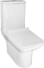 Azario Унитаз-компакт Glory AZ-49 безободковый с бачком с сиденьем микролифт белый – фотография-3