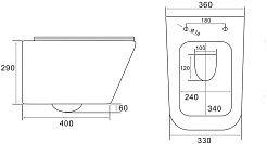 Vincea Унитаз подвесной Q-Line VT1-12 безободковый белый – фотография-9