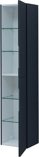 Aquanet Шкаф пенал Джейн 35 подвесной маренго матовый – фотография-4