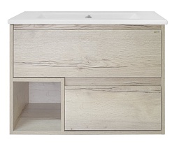 Misty Тумба с раковиной Дунай 75 дуб белый – фотография-1