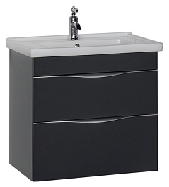 Aquanet Тумба с раковиной "Эвора 70" серый антрацит – фотография-1