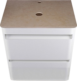 Style Line Тумба с раковиной подвесная Атлантика 60, антискрейч, столешница MI01 – фотография-2