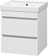 Misty Тумба под раковину Енисей 50 2 ящика подвесная белая – фотография-6