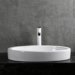 Ceruttispa Раковина накладная 64 CR7045 белая – фотография-5