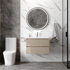 Teymi Тумба с раковиной Laina 75 подвесная дуб светлый – фотография-14