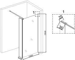 Niagara Душевая перегородка Nova NG-644-10GOLD – фотография-4