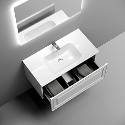 Sancos Тумба с раковиной Very 90 bianco раковина Element 91 CN7002 – фотография-2