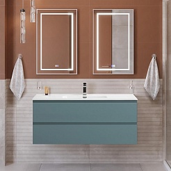 BelBagno Тумба с раковиной Kraft 120 подвесная Голубой матовый – фотография-8