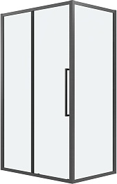 Grossman Боковая стенка Cosmo 90x195 профиль графит сатин стекло прозрачное – фотография-2