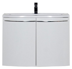 De Aqua Мебель для ванной Токката 90, зеркало-шкаф Алюминиум – фотография-8