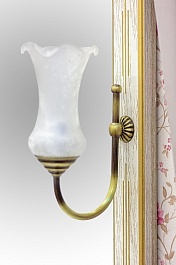 Sanflor Мебель для ванной Адель 100 белая, патина золото – фотография-9