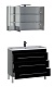 Aquanet Мебель для ванной Верона 100 черная напольная (230323) – фотография-9