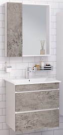 Runo Мебель для ванной Манхэттен 65 серый бетон – фотография-1