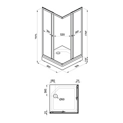 Triton Душевой уголок Вельвет-К 90/90 Щ0000061815 – фотография-4