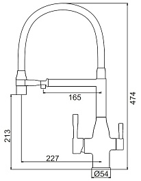 Frap Смеситель для кухни F4398-9 оружейная сталь – фотография-3