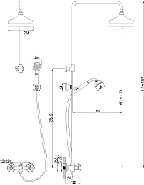 Lemark Душевая система Bronx LM3760BL черная – фотография-4