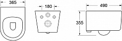 Cerutti Унитаз подвесной Tanaro Aria MB CT9238 черный матовый – фотография-11