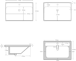 Aquanet Тумба с раковиной Алвита New 70 Flash дуб веллингтон табак – фотография-16