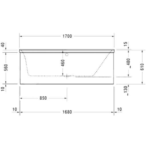 Duravit Акриловая ванна "P3 Comforts 700374000000000" R 170х70 – фотография-4