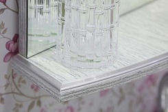 Sanflor Мебель для ванной Адель 82 L белая, патина серебро – фотография-7